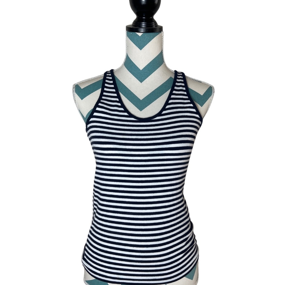 GAP - Striped Navy Blue and White Women's Tank Top